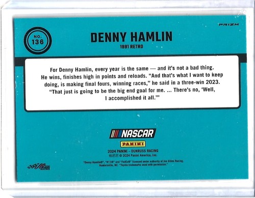 2024 Panini Donruss Racing NASCAR Base Optic Holo Prizm 1-200: PICK FROM LIST - Picture 29 of 33