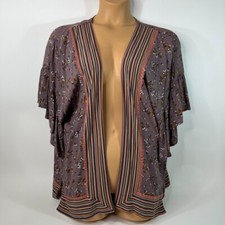 Matilda Jane Wonderment Along the Way Kimono Purple Floral 30602T Women's XS / S