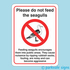 Please Do Not Feed The Seagulls Sign
