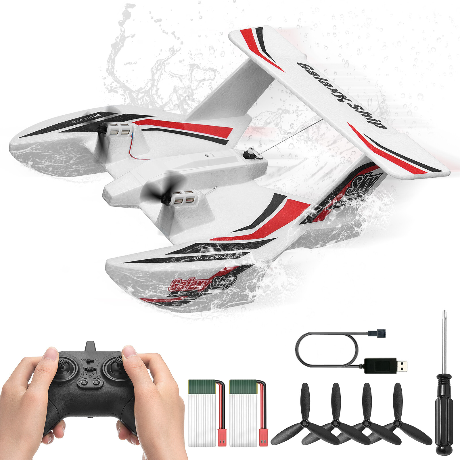 Avion RC amphibie VEVOR en mousse EPP aérodynamique haute durabilité
