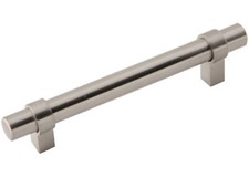 14" Overall Length Nickel Steel Zinc Bar Pulls Cabinet Hardware Handles