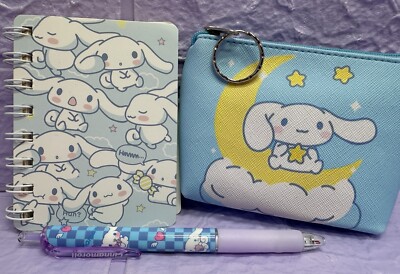 CINNAMOROLL Sanrio Geldbörse A7 Notizbuch Stift Paket süß Geschenk Kawaii Sanrio