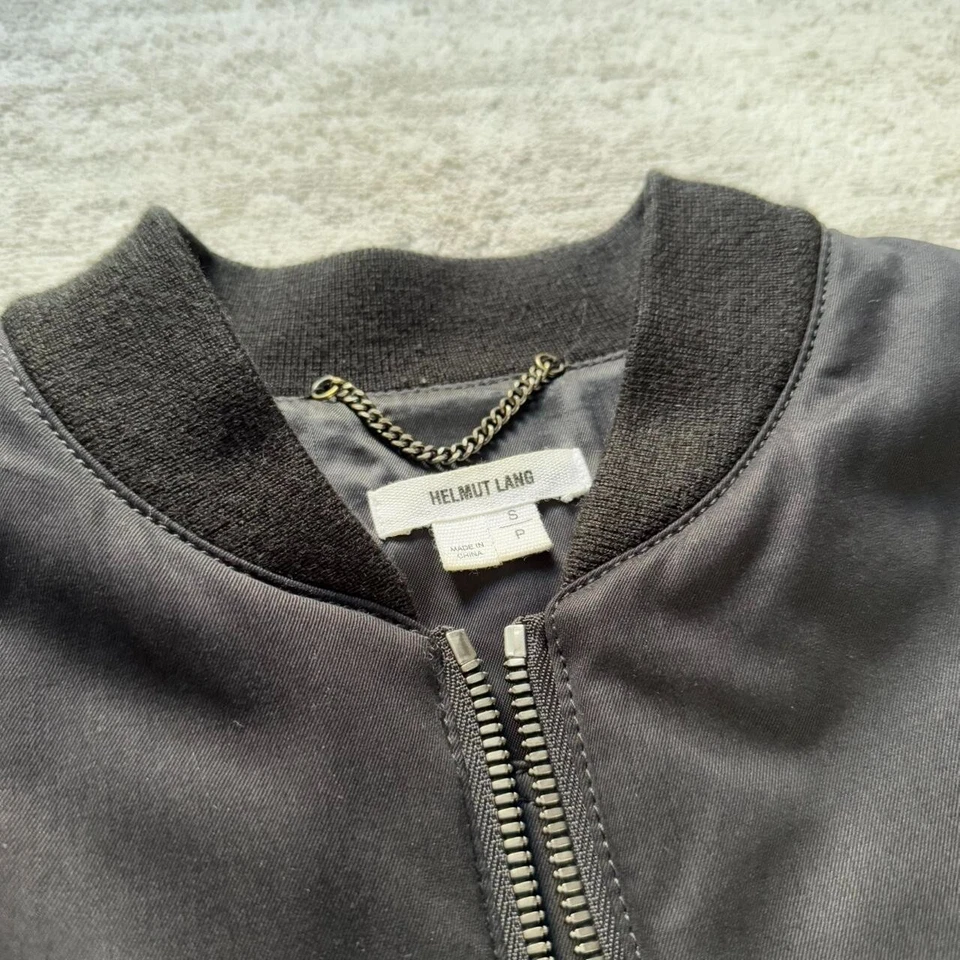Куртка-бомбер Helmut Lang утепленная на двойной молнии черная - Изображение 2 из 4
