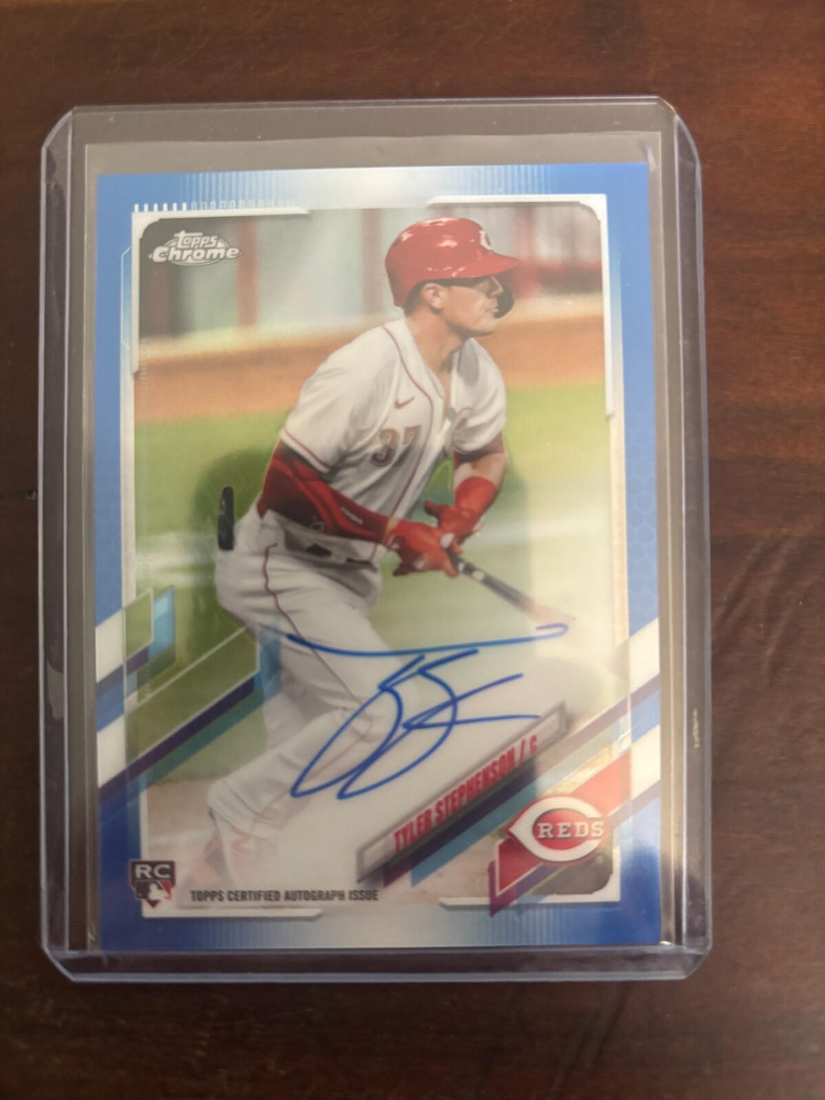 2021 Topps Chrome Tyler Stephenson AUTO Blue Refractor /150 - RC Autograph