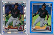 GLENALLEN HILL Jr. 2pc 2020 Bowman Chrome BLUE /150 & ATOMIC REFRACTOR Dbacks