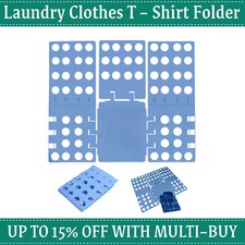 Weddecor Kleiderordner T-Shirt W&auml;sche-Aufbewahrung Klappbarer Faltboden Blau