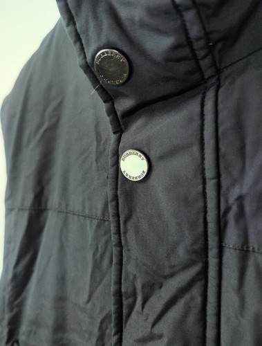 BURBERRY Men's Sz M REVERSIBLE Nova Check Plaid Down Vest Black Hooded - Picture 9 of 16
