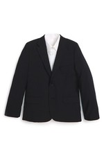 Nordstrom 'Parker' two-button Blazer Boys notched lapel, Black, Sz 10 165 NWT
