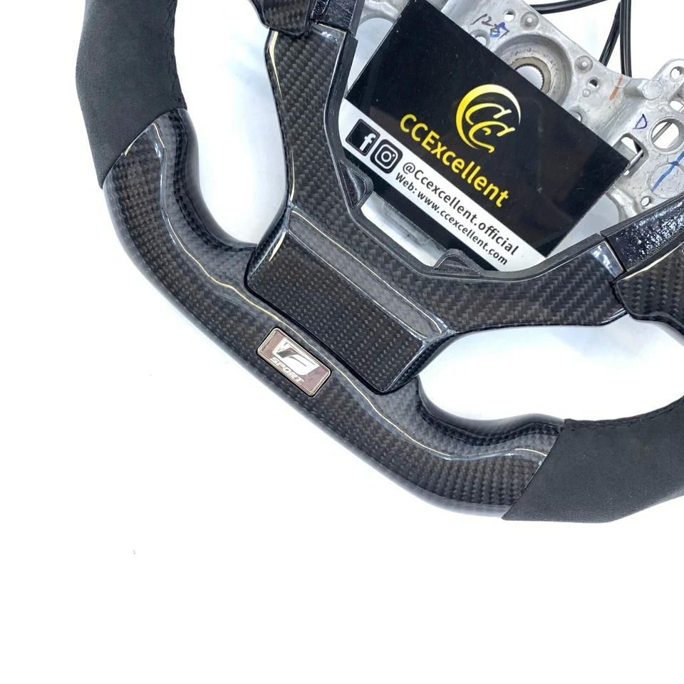 Volante de fibra de carbono real para Lexus IS250 IS300 IS350 RC300 2014-2019 Foto 3 de 4