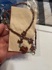 Hawaiian Jewelry Brown Coconut Bead Hawaii Koa Wood Honu Turtle Necklace