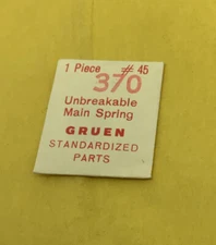 Genuine Gruen 370 #45 Mainspring. 1x10x10.5 NOS