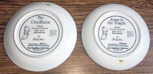 SET OF 6 PRECIOUS MOMENTS BIBLE STORY PLATES WITH COA’S - Picture 5 of 7