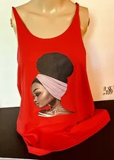 Stringer Tank Top Beauty Queen Graphic.