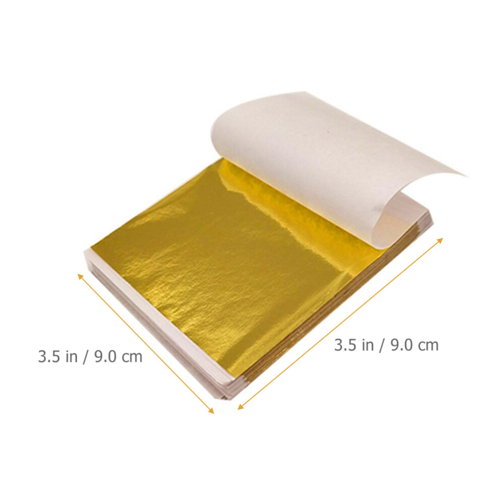 200 Blatt Goldfolie Blattgold - 8,9x9,5cm Für Kunst & Dekoration