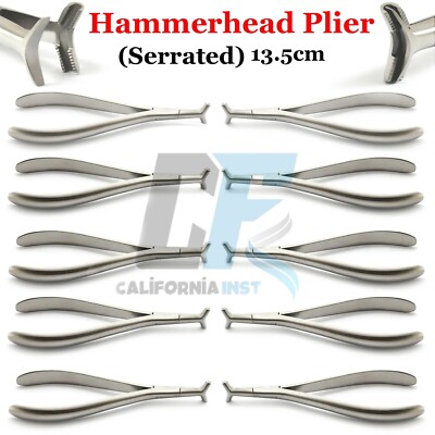 X10 Orthodontic Hammerhead Plier Serrated Wire Bending NITI Cinch TieBack Dental