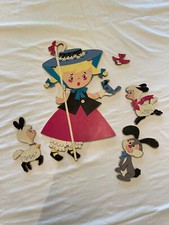 VTG The Dolly Toy Co Little Bo Peep Mother GooseNursery Wall Hanging 5 Piece Set