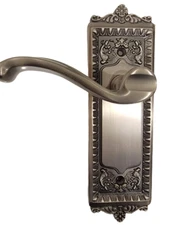 Nostalgic Warehouse Privacy Antique Pewter, Windsor Plate & Portofino Lever