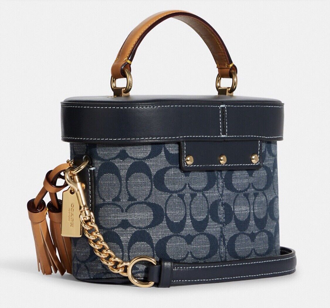 Coach Kay Crossbody In Signature Chambray-Gold/Denim Multi Coach Kay Crossbody In Signature Chambray-Gold/Denim Multi