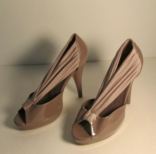 Madden Girl Taupe Platform Patent 