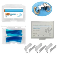 Dental Anterior Twin Matrices Cervical Matrix Blue Strip M8 Restoration Matrices