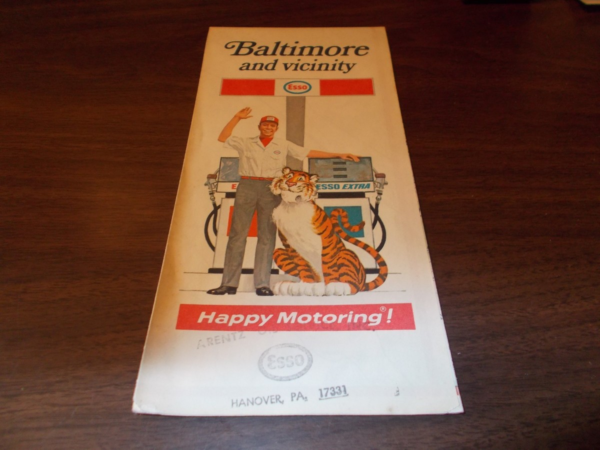 1971 Esso Baltimore and Vicinity Vintage Road Map | eBay