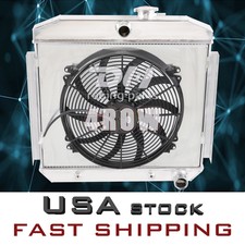 4 Core Radiatorshroudfan For 1955-57 Chevy Bel Air 150210 Series Del Ray 4.6l 4 Core Radiatorshroudfan For 1955-57 Chevy Bel Air 150210 Series Del Ray 4.6l
