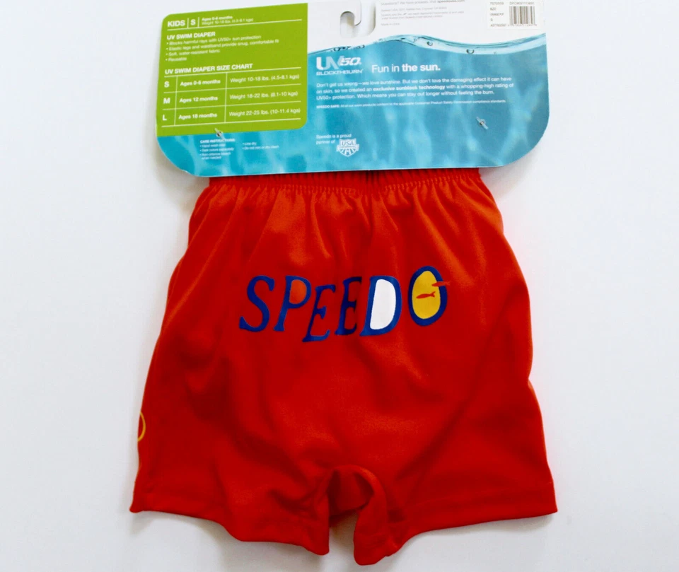 Pañal de natación Speedo Kids reutilizable UV naranja talla S (0-6M) Foto 2 de 2