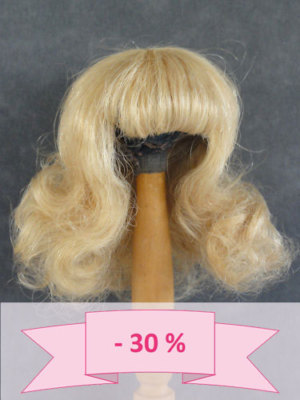 Perruque de poupée droite Bang longueur d'épaule cheveux courts fibre