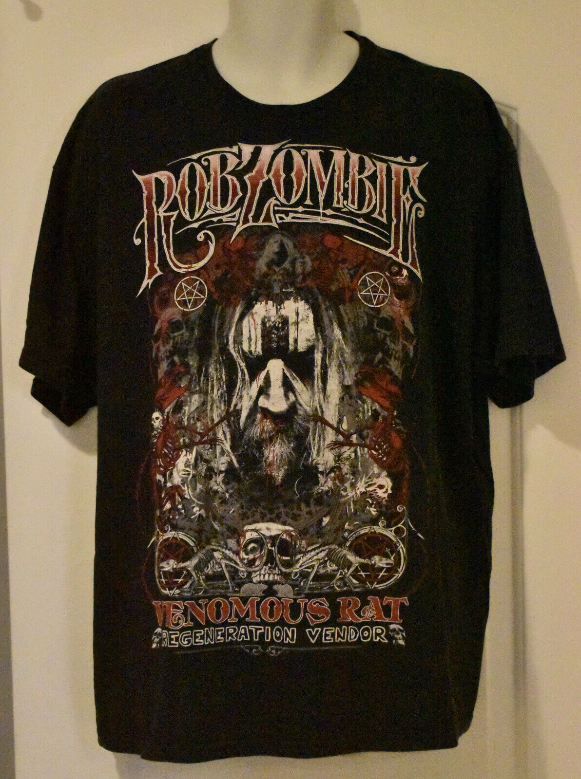 ROB ZOMBIE cd lgo BLACK HOLE Official SHIRT XL New venomous rat  regeneration OOP