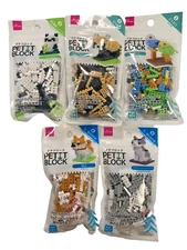 5pcs DAISO PETIT BLOCK Toy  from Japan Animal series: Dogs, cats, parakeets, etc