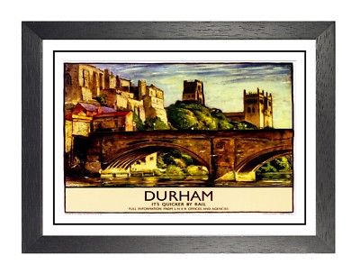 Durham (3) British Railway Reise Werbung altes Vintage Retro Bild Poster