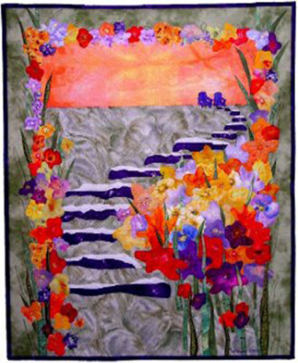 Fantasy Garden Wallhanging Pattern by The Quilted Lizard
