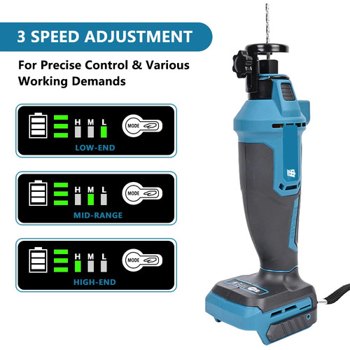 Cordless Drywall Cut-Out Tool Brushless Gears Rotary Saw Efficient Cutting Wood - Picture 4 of 8