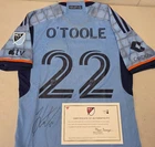 New York City FC KEVIN O'TOOLE Signed Match Used Soccer Jersey 2024 Season BLUE