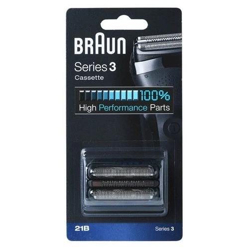 Genuine Braun Series 3 Replacement Head 21B - Cassette Foil & Cutter, Black