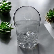 VTG KOSTA BODA Chrome Glass Ice Bucket snowflake  SIGURD PERSSON Sweden- CRACK