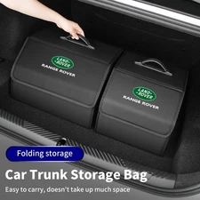 2x PU Leather Foldable Car Boot Storage Box Organisers for Land Rover Range Rove