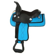 T I 8 Inch Miniature Horse Western Saddle - Leather and Synthetic Western Saddle