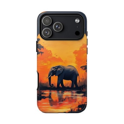Elephant Crossing Sunset | Phone Ink Case for iPhone/Galaxy/Pixel