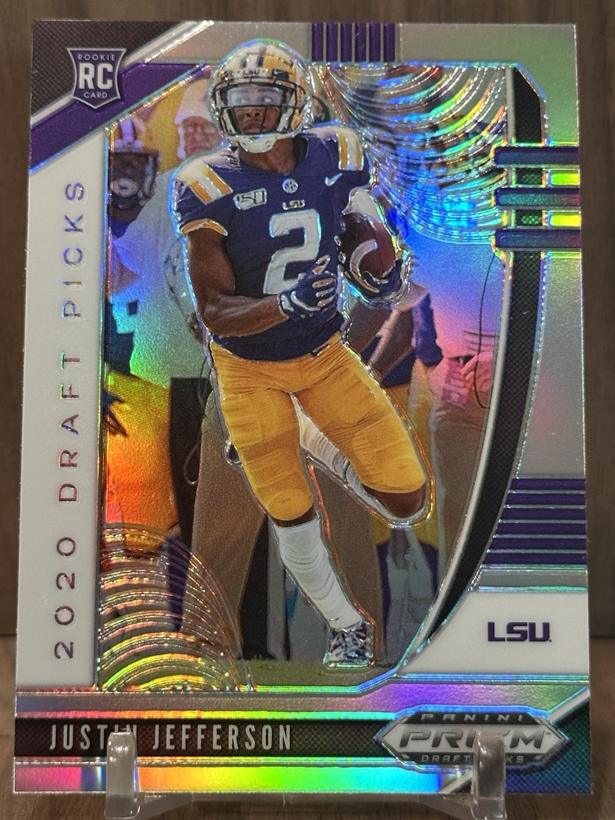 2020 Prizm Draft Picks Justin Jefferson RC #126 Silver Prizm