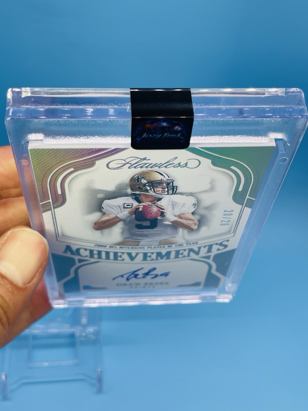 2025 Flawless ~ DREW BREES ~ Achievements 💥 On Card AUTO #'d 20/20 BOOKEND! 🔥 view 10