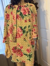 Dolce & Gabbana Floral Tweed Dress & Jacket Set Size 46 IT (US 10-12) Italy