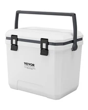 VEVOR Portable Cooler 38QT Insulated Hard Cooler 54 Can Capacity with Cup Holder