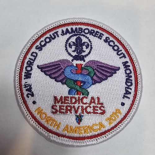2019 Medical Services Staff IST Round Badge Patch 24th World Scout Jamboree