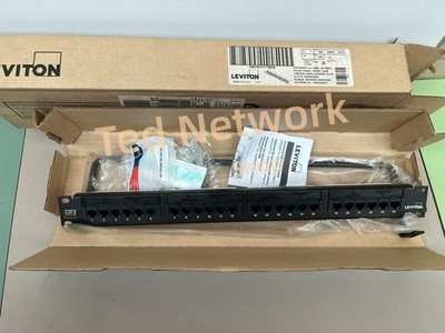 Leviton 69586-U24 CAT6 eXtreme 6+ Universal Patch Panel 24-Port 1RU T568B - A