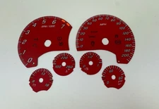 US Speedo Red Corvette C6 Gauge Face for Clusters 2005-2012