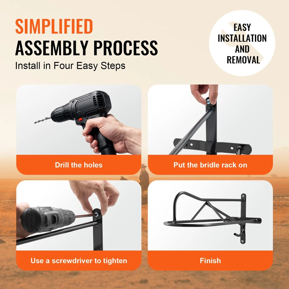 Wall Mount Saddle Rack with Pad Bar 8 Packs Horse Saddle Rack Stand - Image 4 of 4