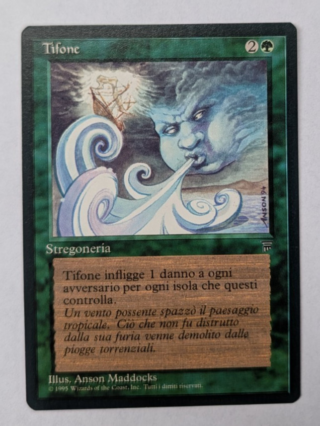 Magic Mtg Italian Legends Typhoon    near mint