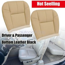 Driver Passenger Bottom Leather Seat Cover For 2007-2014 Chevy Silverado Tan Driver Passenger Bottom Leather Seat Cover For 2007-2014 Chevy Silverado Tan