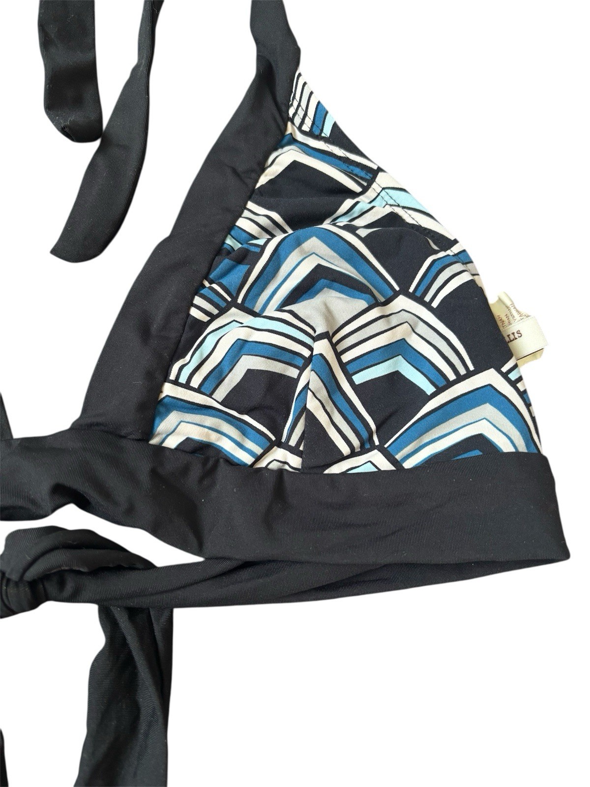 Chic Geometric Pattern Triangle Bikini Top - image 3